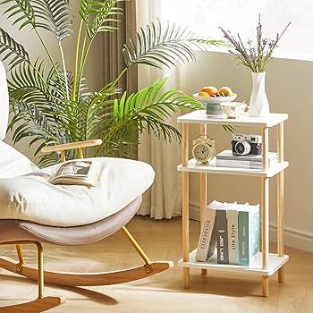 家具・インテリア Mdjuduvxokmdxc Amazon.com: IBUYKE 3-Tier Side Table, Solid Wood Tall End